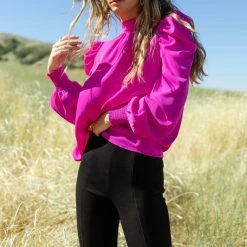 Flying Tomato Monroe Blouse In Fuchsia 15 Flying Tomato Monroe Blouse In Fuchsia