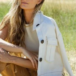 CEST TOI New Arrivals Cropped Contrast Stitch Jacket