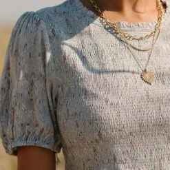 TEA N ROSE Short Sleeve Arya Peplum Top - FINAL SALE