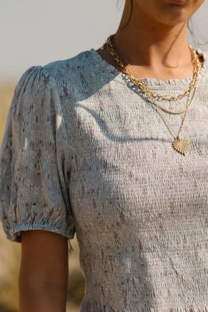 TEA N ROSE Short Sleeve Arya Peplum Top - FINAL SALE 4 TEA N ROSE Short Sleeve Arya Peplum Top - FINAL SALE