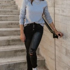 STACCATO Felix Side Button Top - FINAL SALE