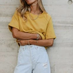 SINA Pamina Rolled Sleeve Top