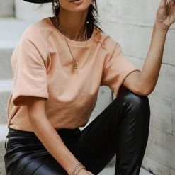 SINA Pamina Rolled Sleeve Top