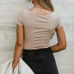 FINAL TOUCH COLLECTION Ava Bodysuit In Mocha 18 FINAL TOUCH COLLECTION Ava Bodysuit In Mocha