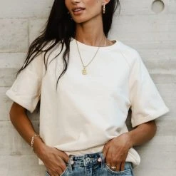 SINA Pamina Rolled Sleeve Top