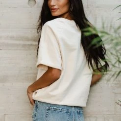 SINA Pamina Rolled Sleeve Top