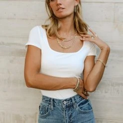 FINAL TOUCH COLLECTION Ava Bodysuit In White