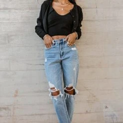 PLASTIC Top Sellers Annabel Mom Jeans