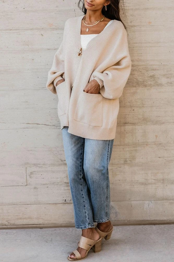 DREAMERS BY DEBUT Jorgie Cardigan In Natural - FINAL SALE Outerwear 6 DREAMERS BY DEBUT Jorgie Cardigan In Natural - FINAL SALE Outerwear