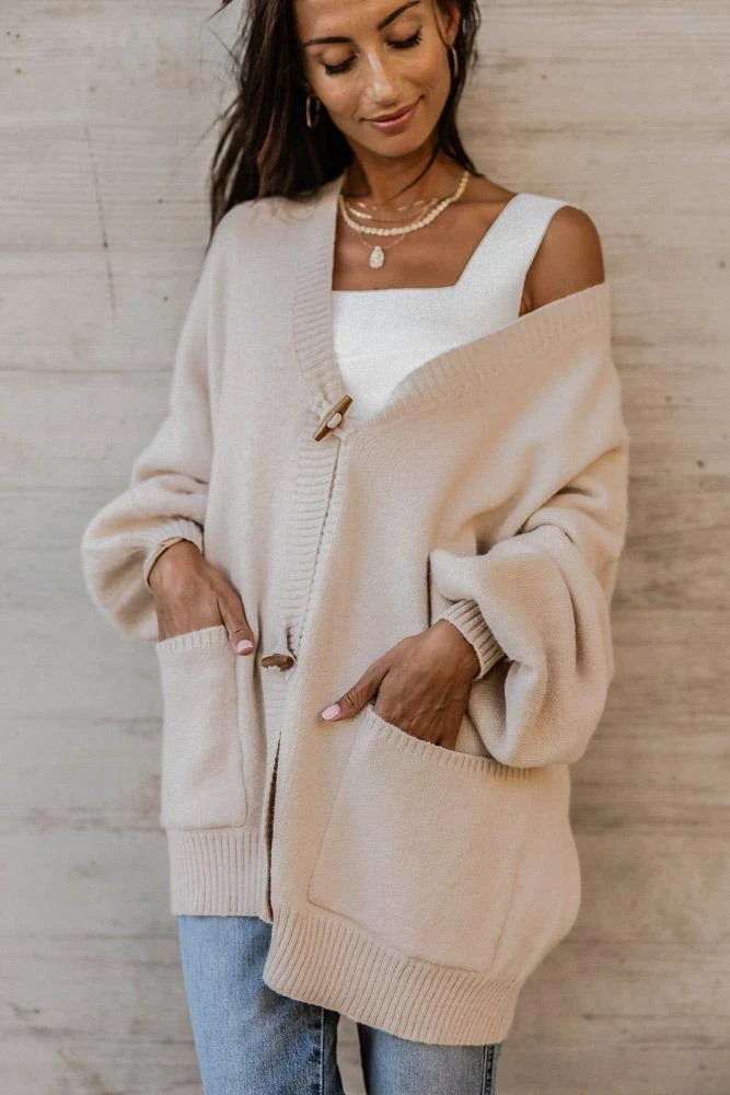 DREAMERS BY DEBUT Jorgie Cardigan In Natural - FINAL SALE Outerwear 5 DREAMERS BY DEBUT Jorgie Cardigan In Natural - FINAL SALE Outerwear