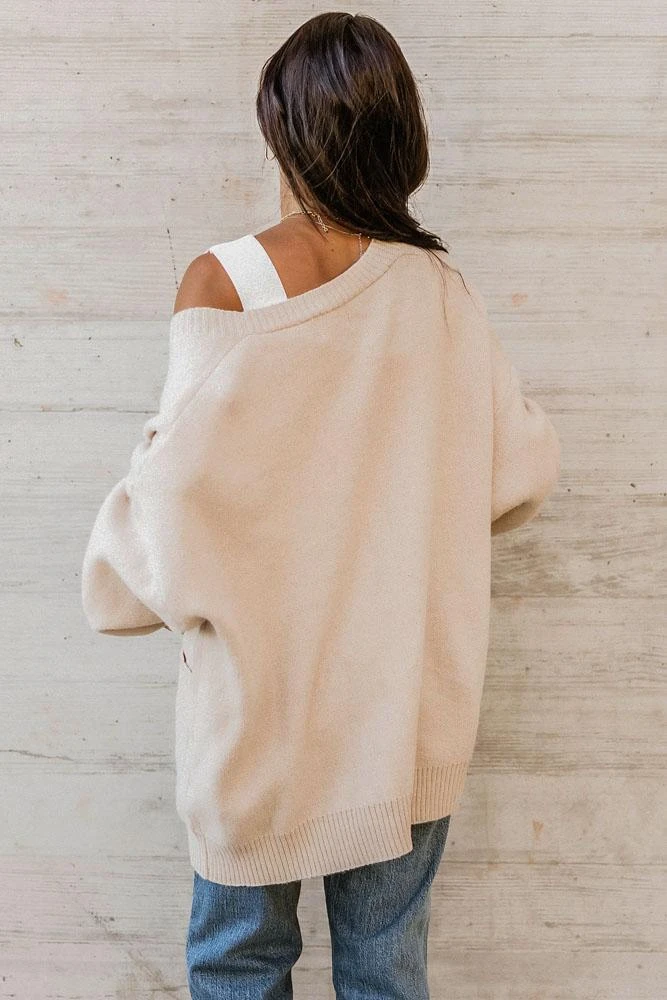 DREAMERS BY DEBUT Jorgie Cardigan In Natural - FINAL SALE Outerwear 8 DREAMERS BY DEBUT Jorgie Cardigan In Natural - FINAL SALE Outerwear