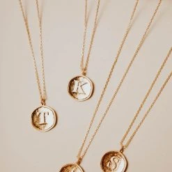 LA RADIANT VAL JEAN GLOBAL Stamped Initial Necklace Necklaces