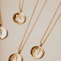 LA RADIANT VAL JEAN GLOBAL Stamped Initial Necklace Necklaces