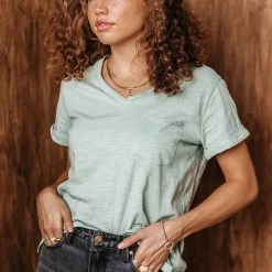 SINA Tops Ayla Tee In Blue