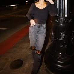 FUN 2 FUN Stefan Smocked Blouse In Black 18 FUN 2 FUN Stefan Smocked Blouse In Black