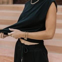 SINA Greta Muscle Tee In Camel