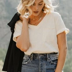 SINA Tops Ayla Tee In Blue