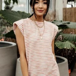 LAKE FLOWER FASHION Briella Striped Tee