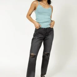 BLU PEPPER Sabine Tank In Mint New Arrivals