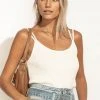SINA Bianca Double Strap Tank In White Tops