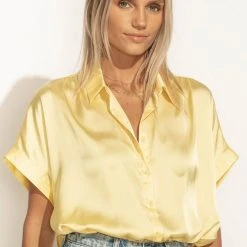 FUN 2 FUN New Arrivals Mary Button Down Top In Jade