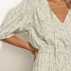 CALISTA Sutton Midi Dress In Blue Dresses