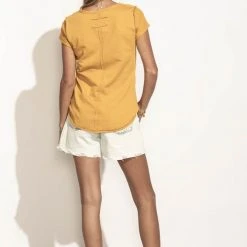 LA MIEL Zoe Tee In Mustard New Arrivals