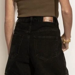 Plastic New Arrivals Bohme Dahlia Mom Shorts In Black