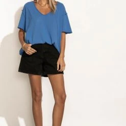 LA MIEL Tops Lola Oversized Tee In Blue 12 LA MIEL Tops Lola Oversized Tee In Blue