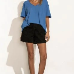 LA MIEL Tops Lola Oversized Tee In Blue 13 LA MIEL Tops Lola Oversized Tee In Blue